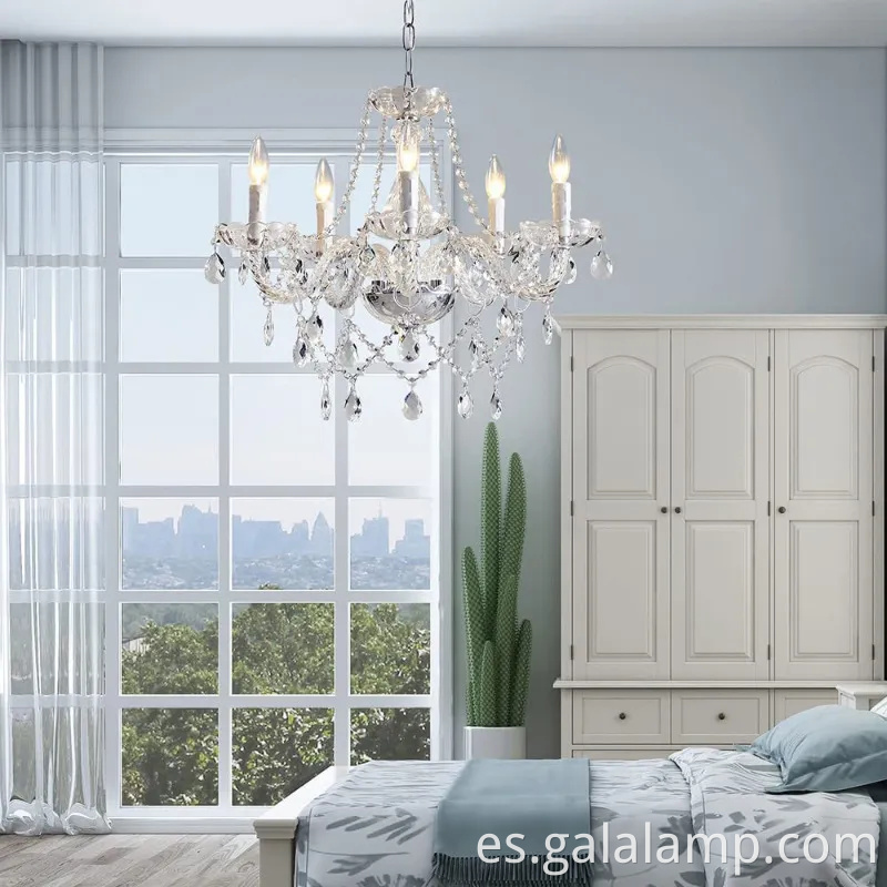 Luz colgante de rama de cristal de cristal moderno para techos elegantes